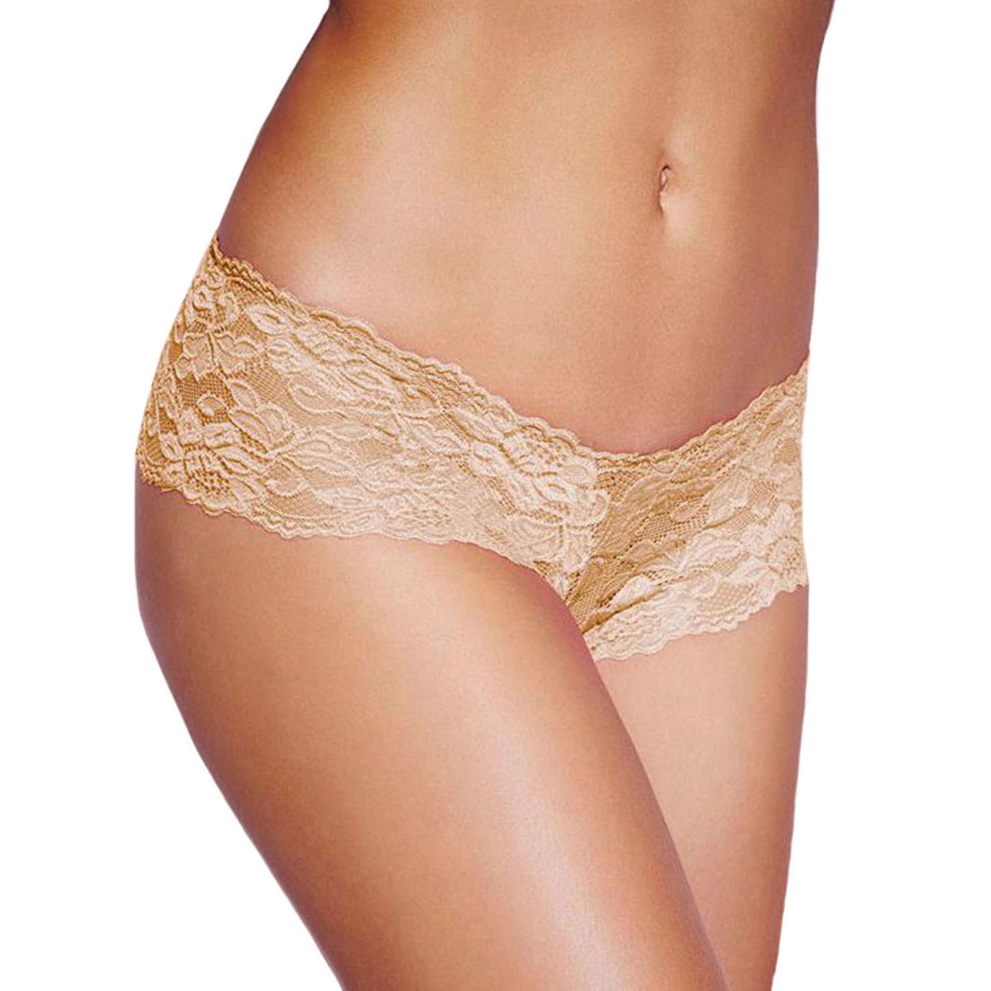Women's golden beige floral lace French Knickers - Simply Joshimo