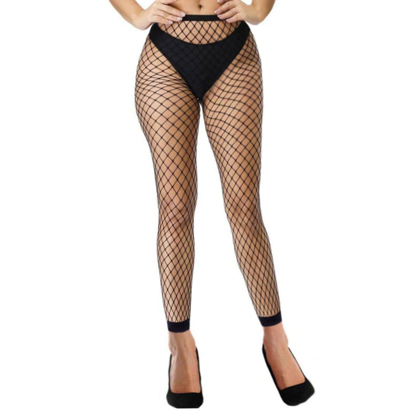 Large Diamond Fishnet Footless Tights - Simply Joshimo