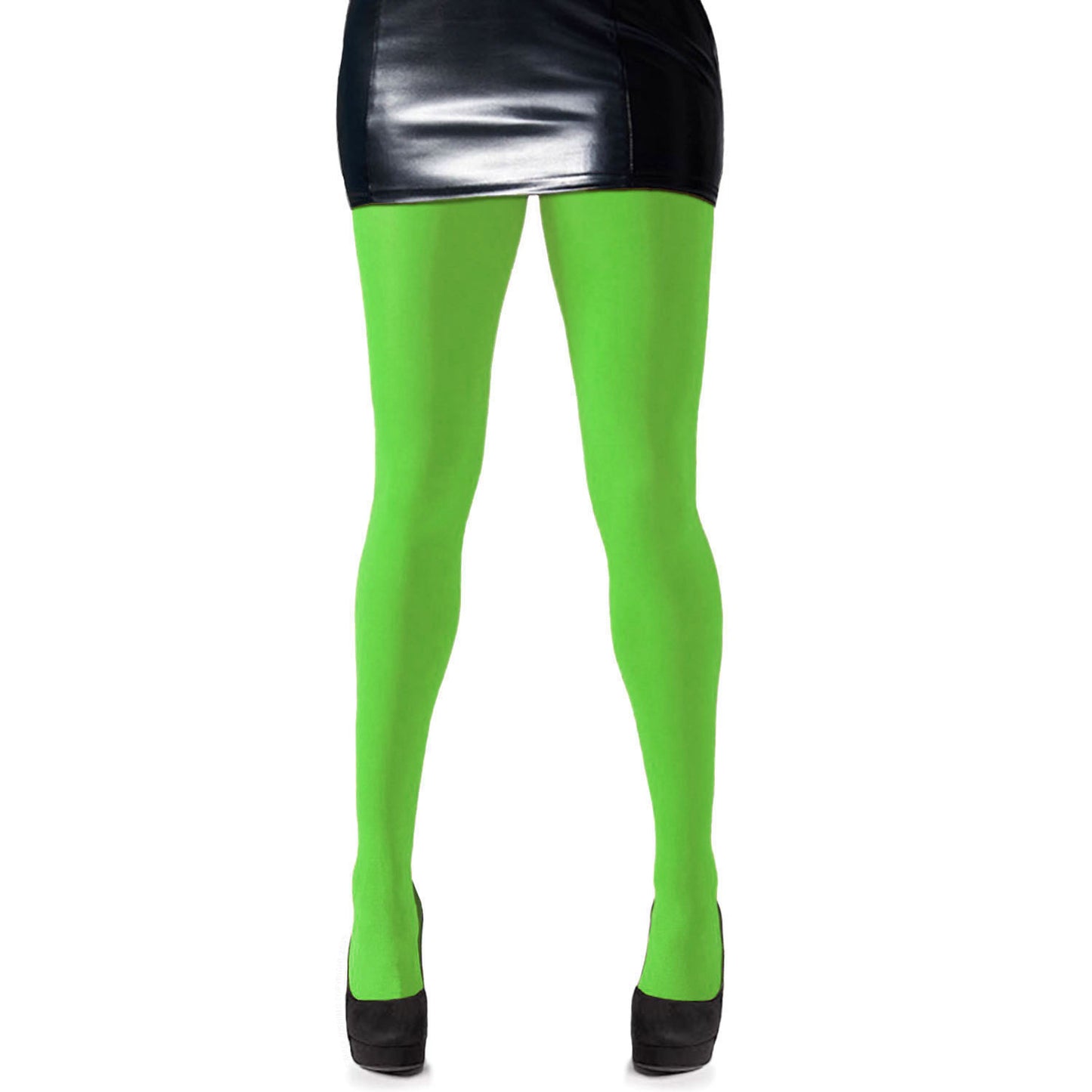 Ladies neon green 70 denier opaque hosiery - Simply Joshimo