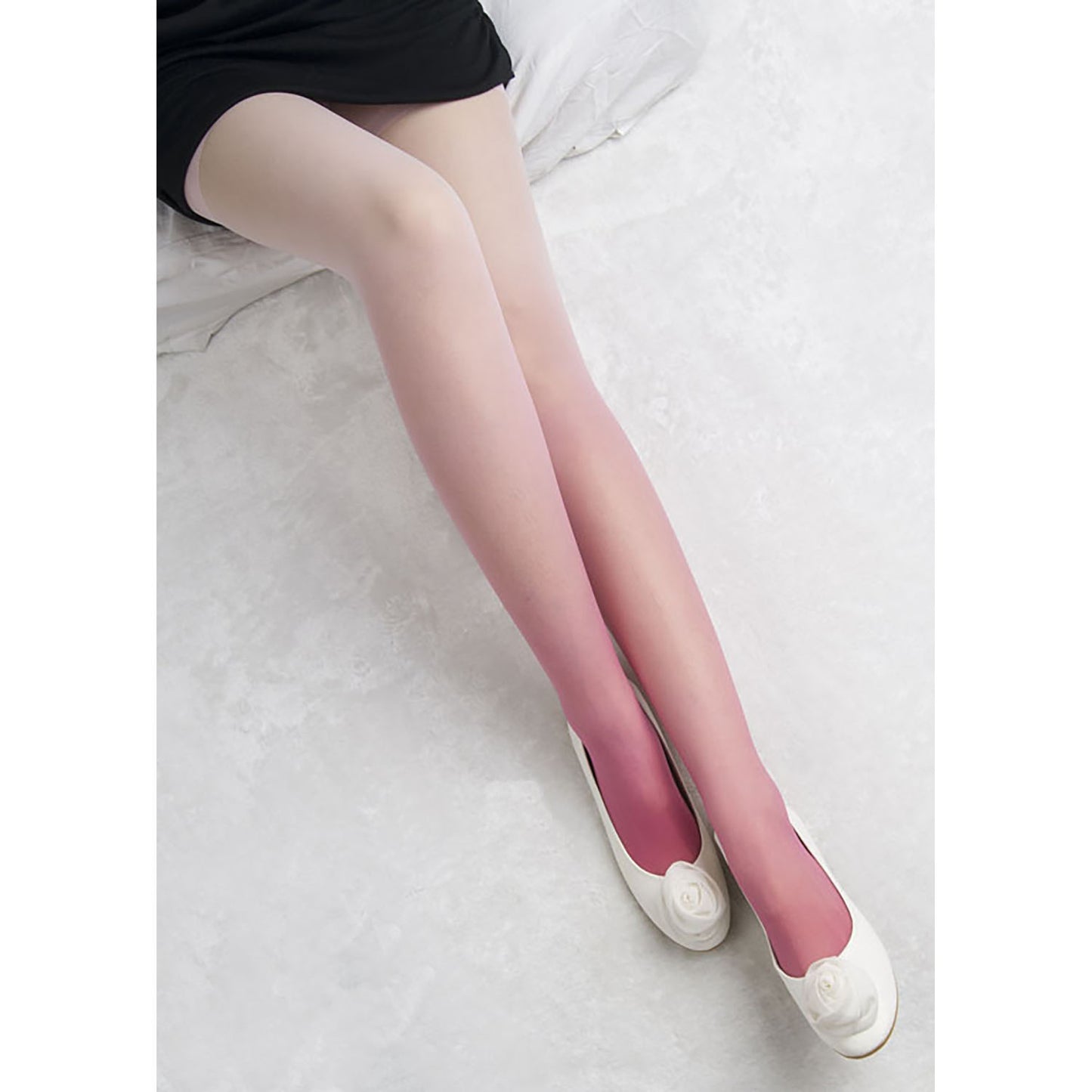 colourful pink semi opaque pantyhose