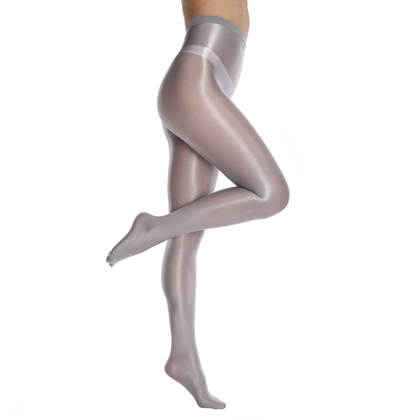 Silver 70 Denier Tights Shiny Hosiery - Simply Joshimo