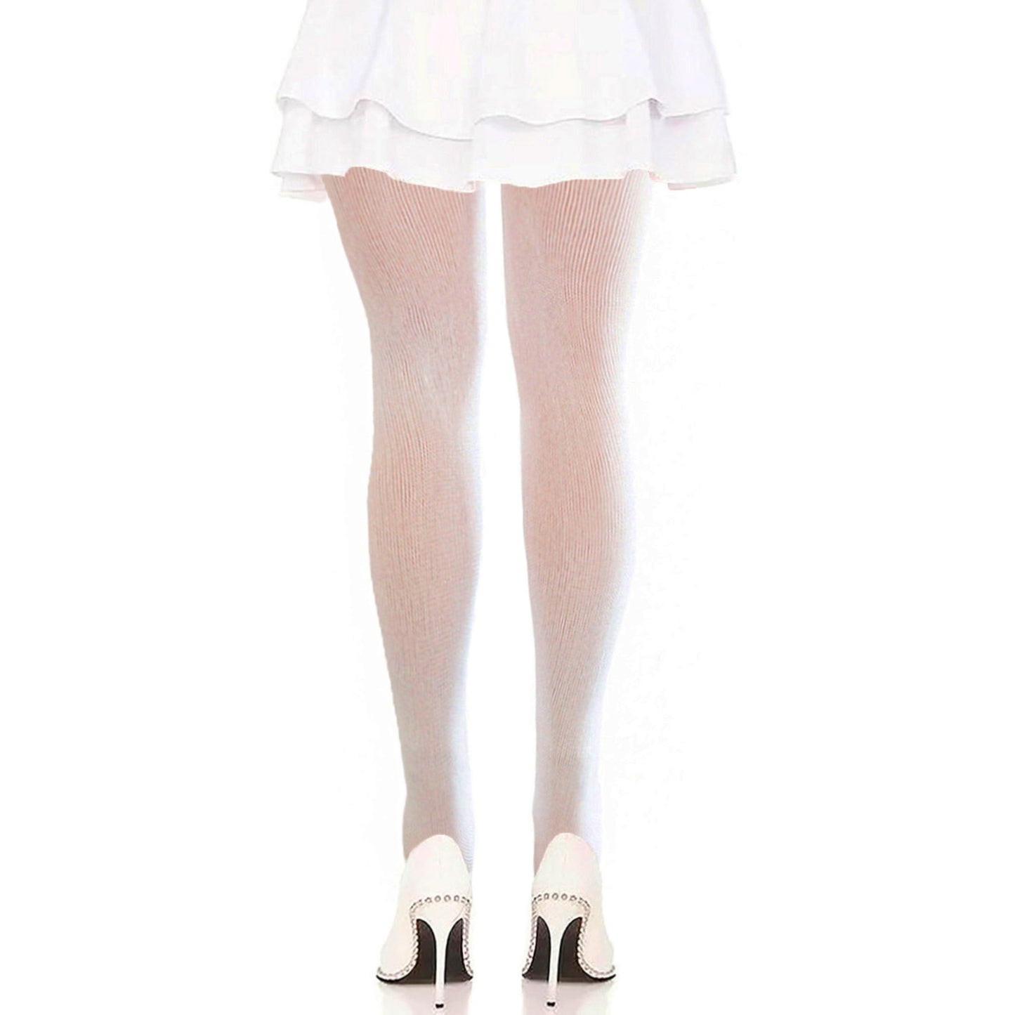 white micro net fishnet tights for women