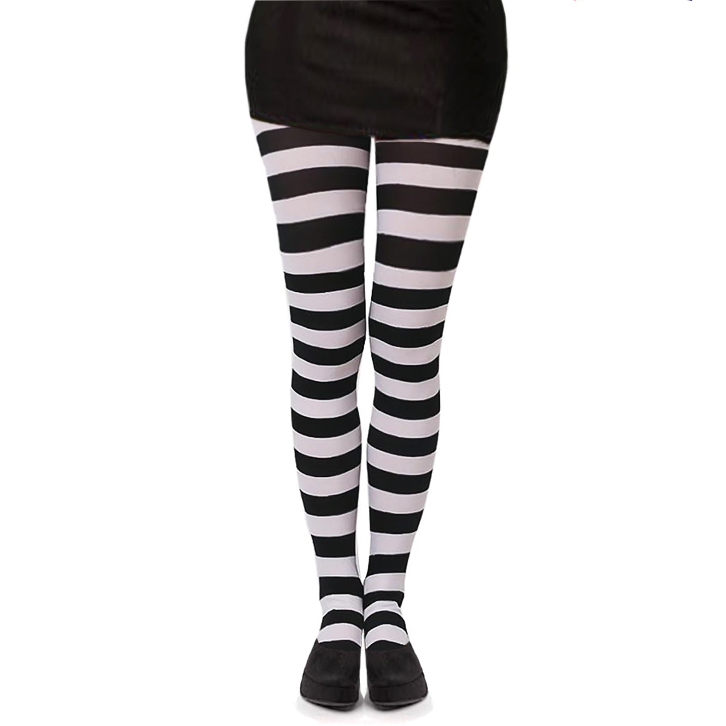 Simply Joshimo black and white striped fancy dress tights