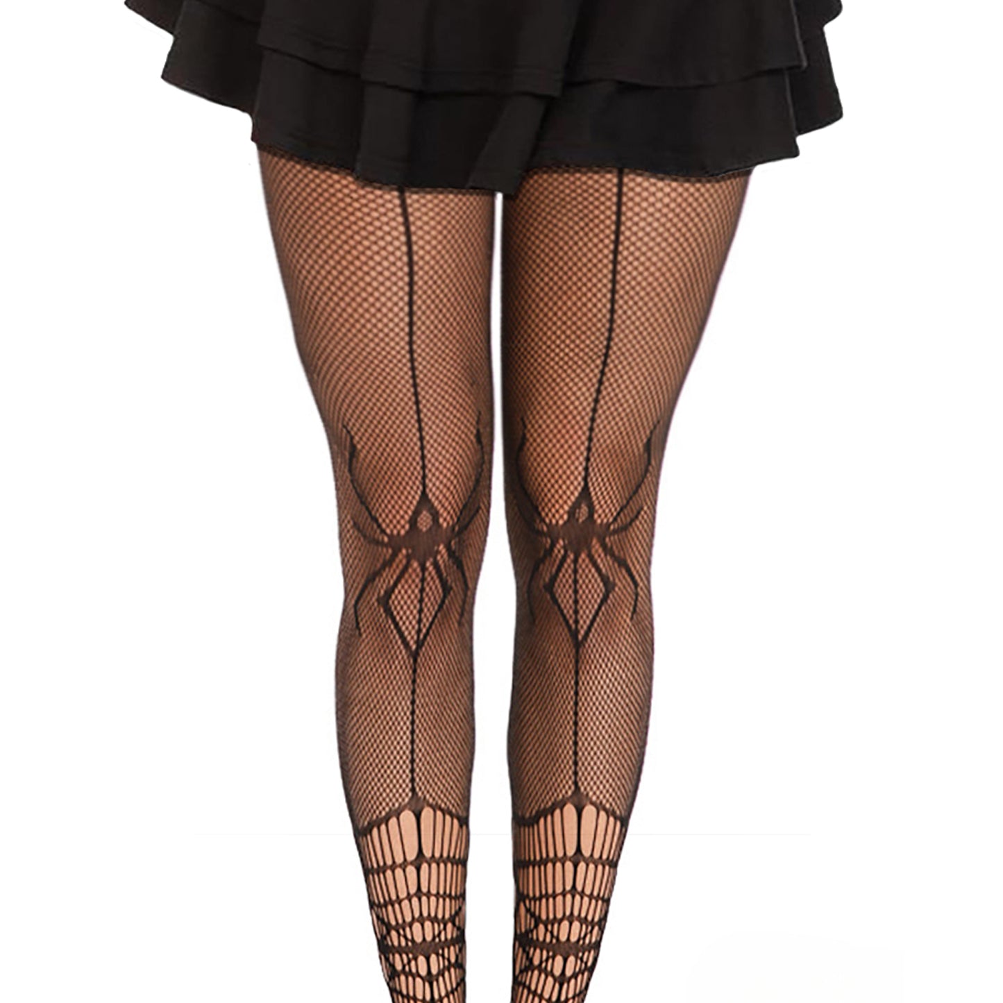 Spider and cobweb net hosiery for women