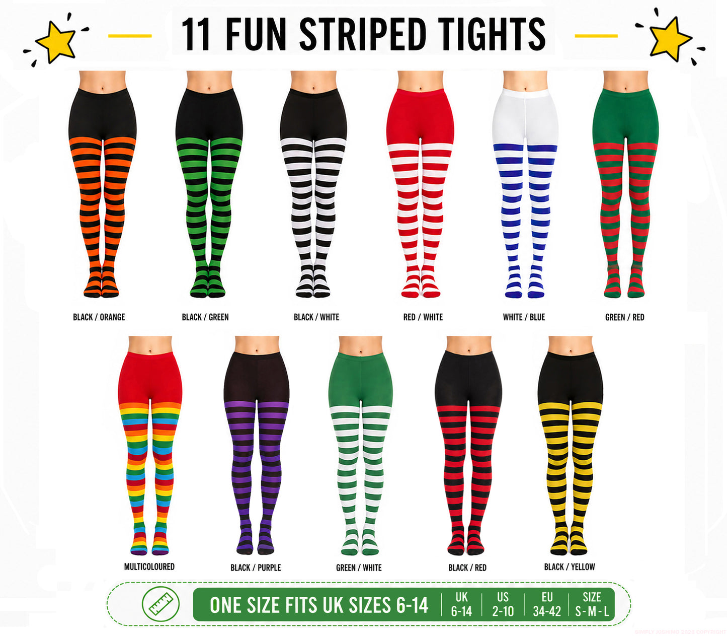 Striped tights swatch
