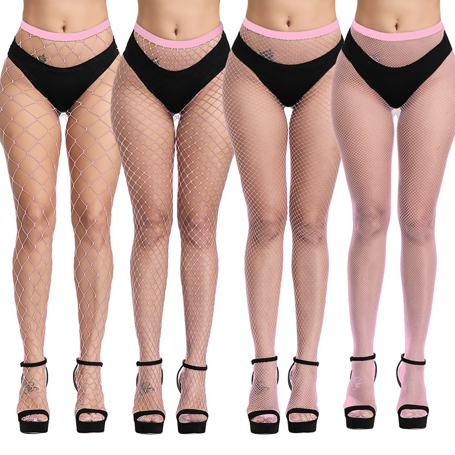 Light Pink Coloured Fishnet Fashion Tights Simply Joshimo Simply Joshimo