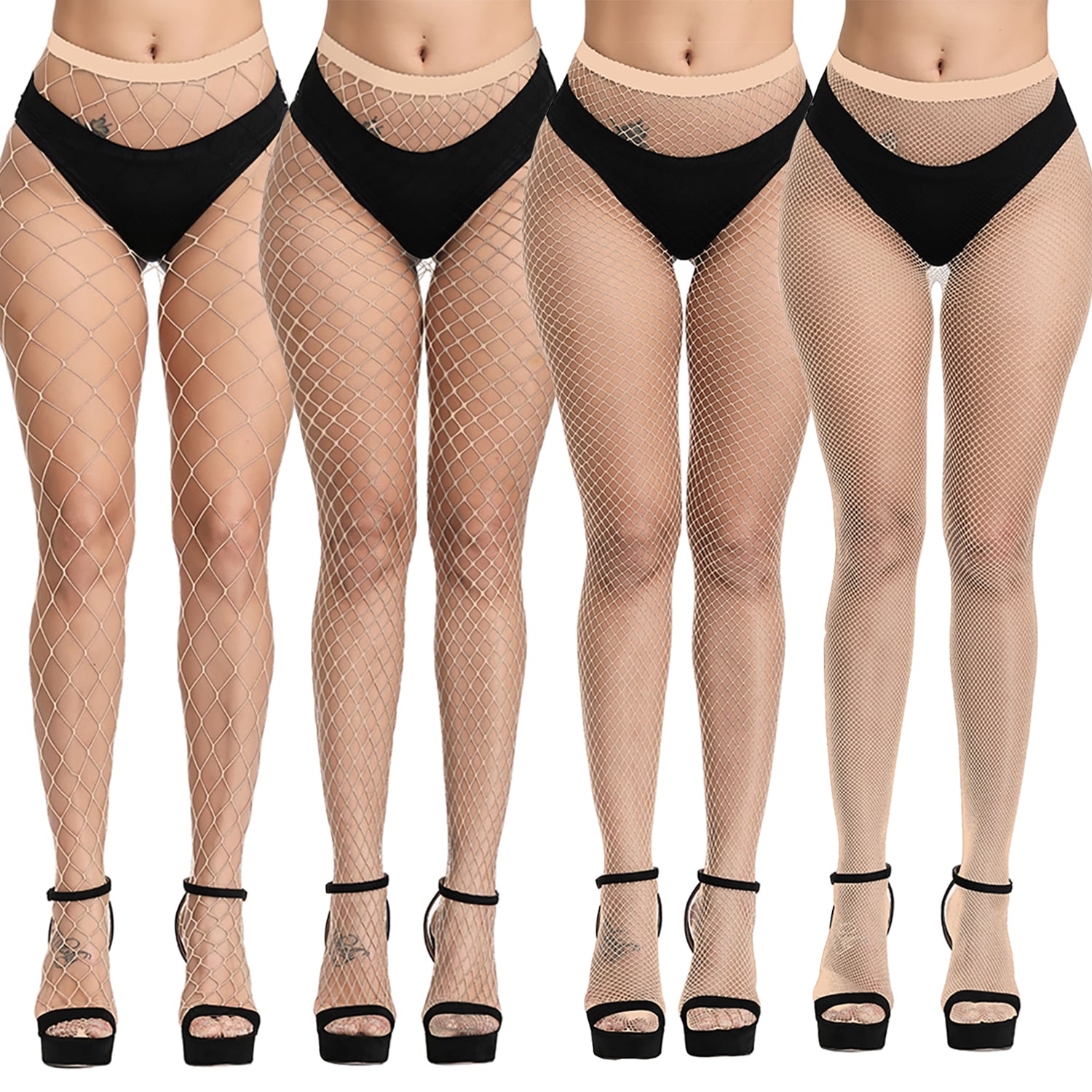Natural Colour Fishnet Tights (Micro, Fine, Large, Whale and Regular) Simply Joshimo