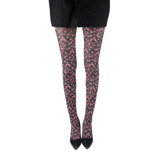 Busy Floral Patterned Sheer Tights- Simply Joshimo
