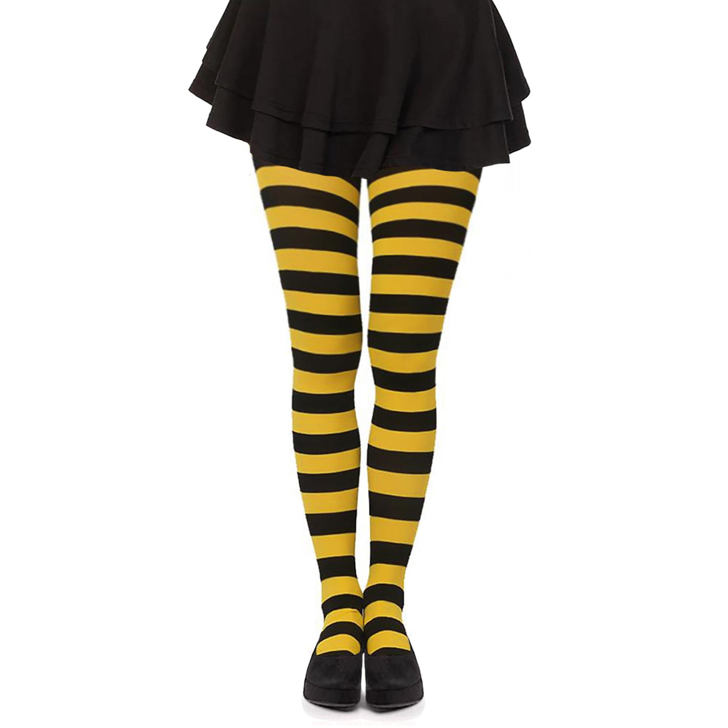 Simply Joshimo fancy dress yellow black striped tights
