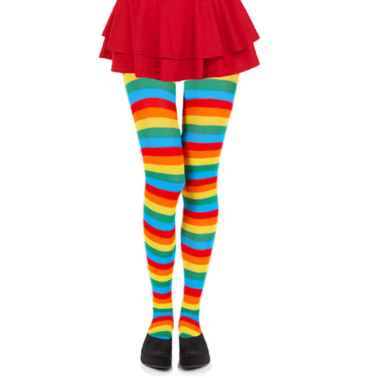 Simply Joshimo rainbow striped tights for pride