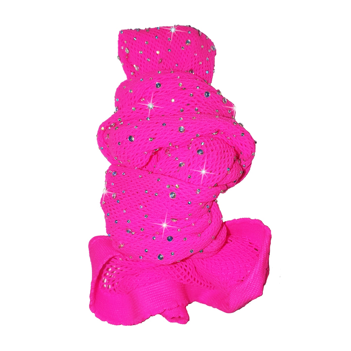Coloured fishnet pantyhose with crystals