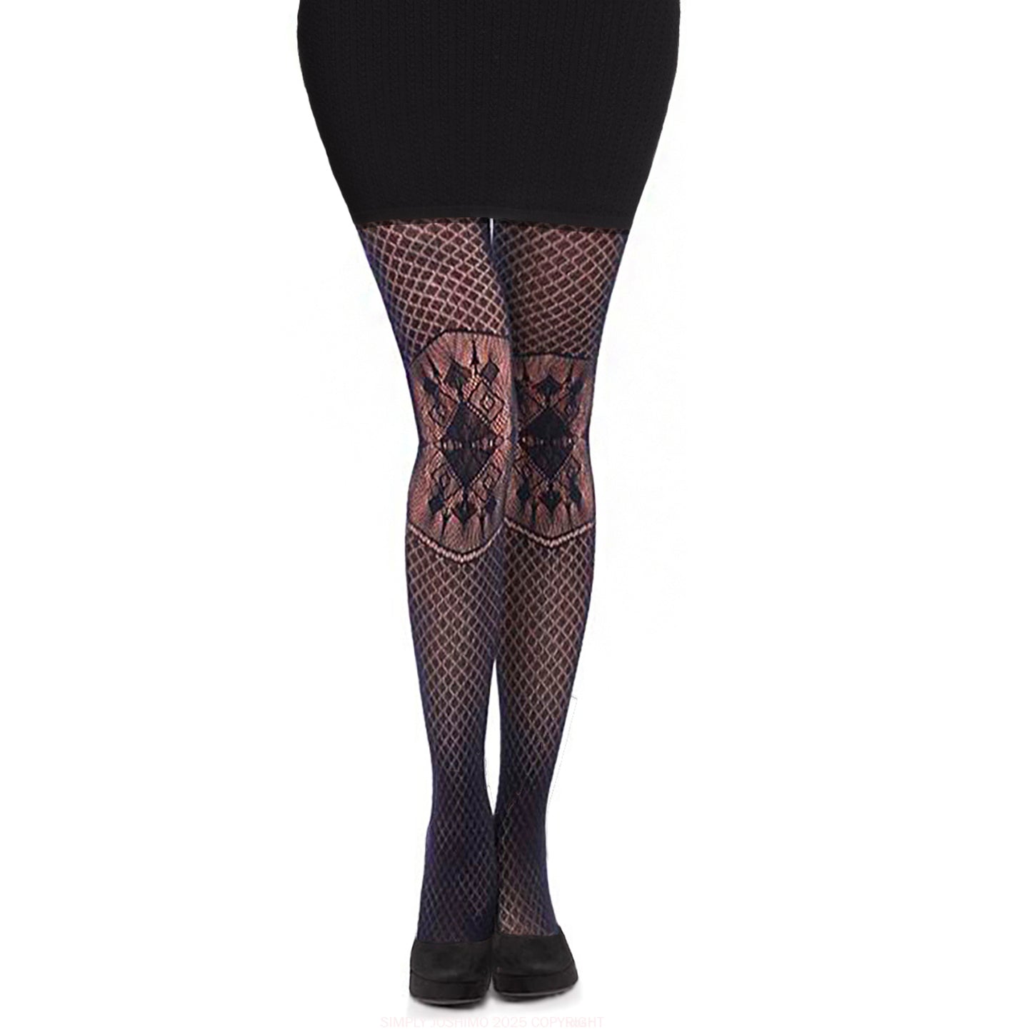 Patterned lace and fishnet hosiery - Simply Joshimo
