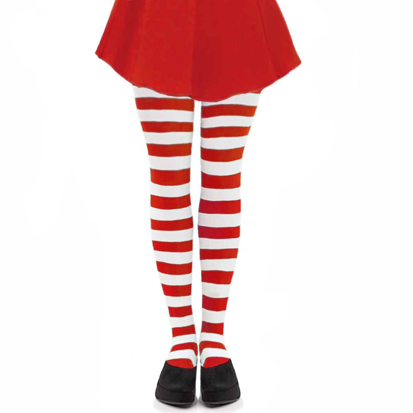 Simply Joshimo Christmas Santa Striped Tights in Red and White