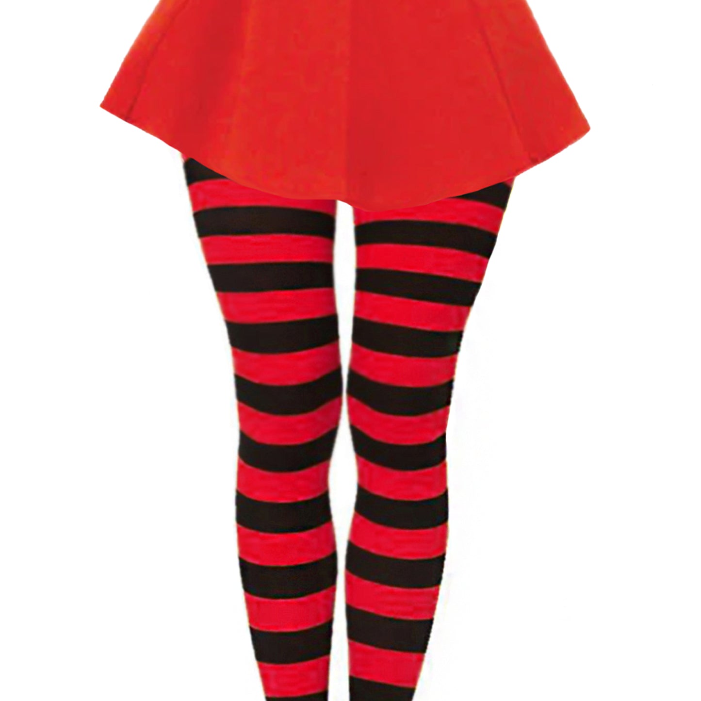 red black horizontal fancy dress tights
