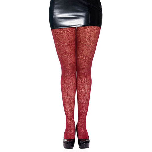 Simply Joshimo Ladies New Red Fishnet Patterned Tights