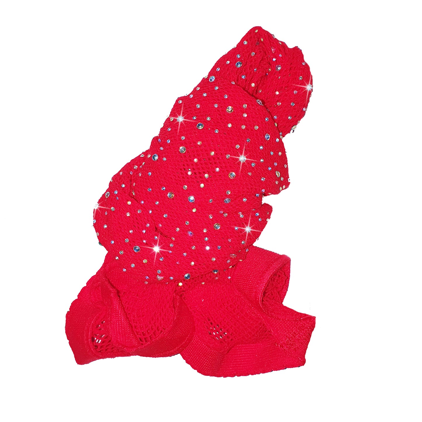 Coloured fishnet pantyhose with crystals