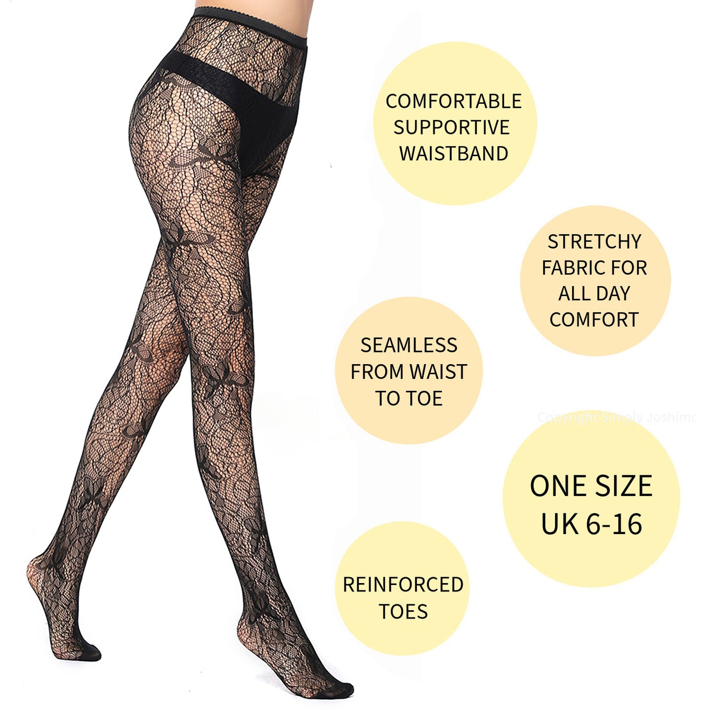 Butterfly Garden Lace Fishnet Tights