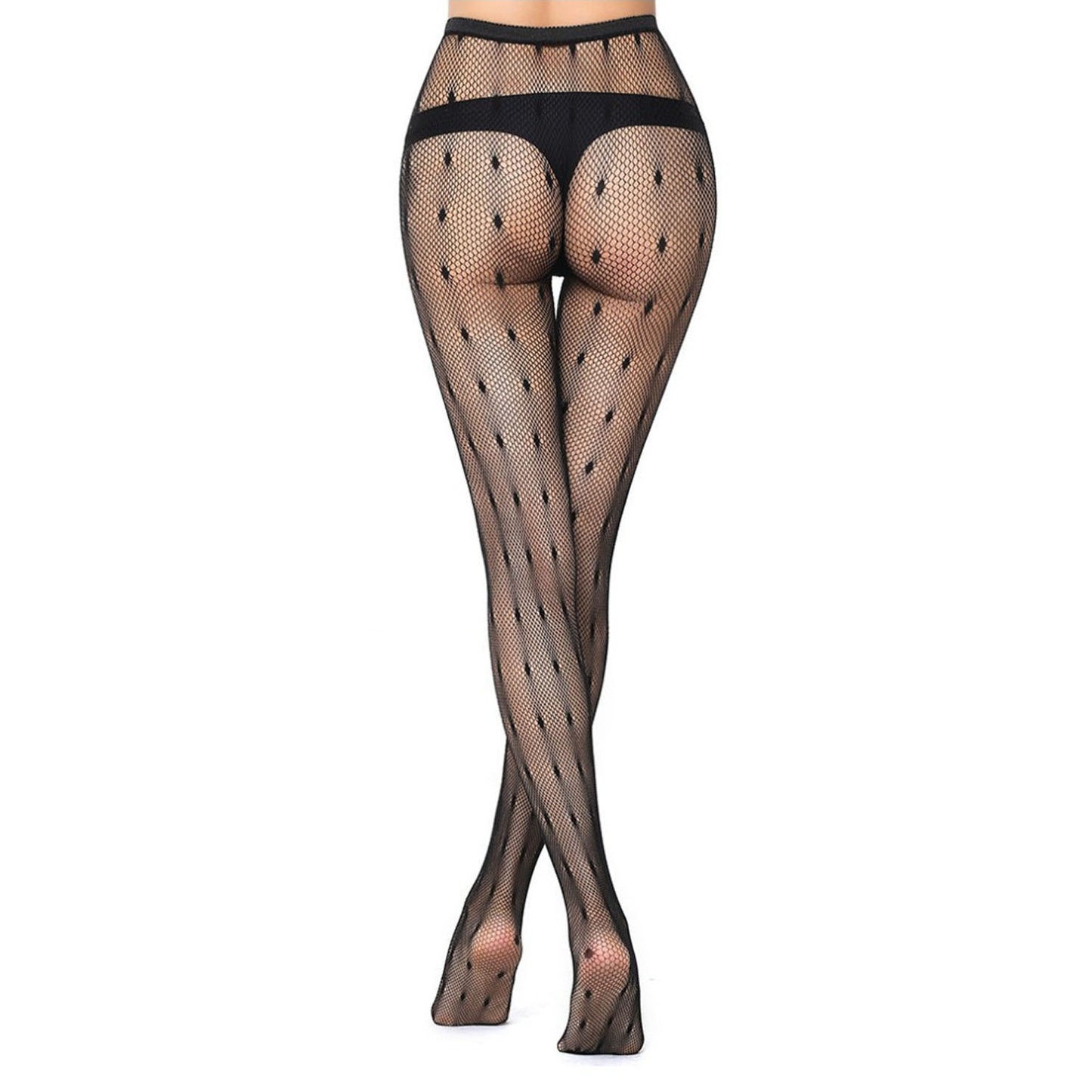 Ladies micro nets with polka dot print