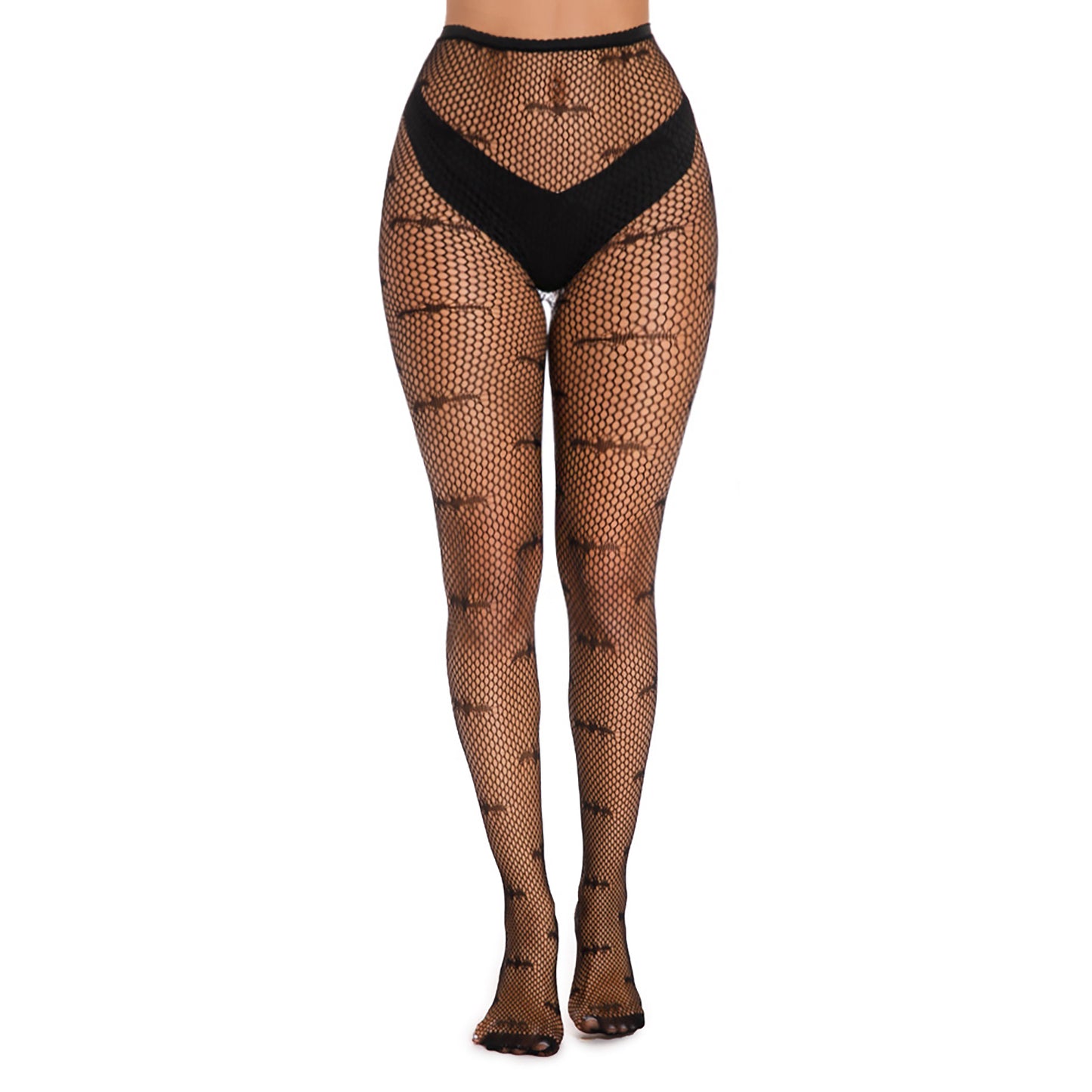 Bat Patterned Fishnet Fashion Tights- Simply Joshimo