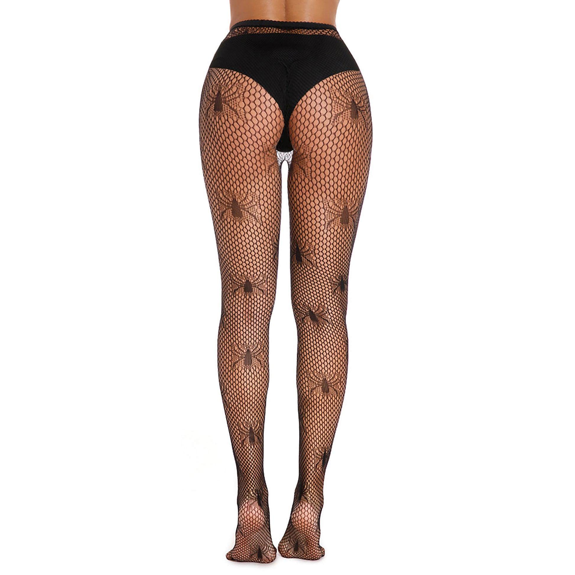 Black Spider Fashion Tights For Halloween - Simply Joshimo