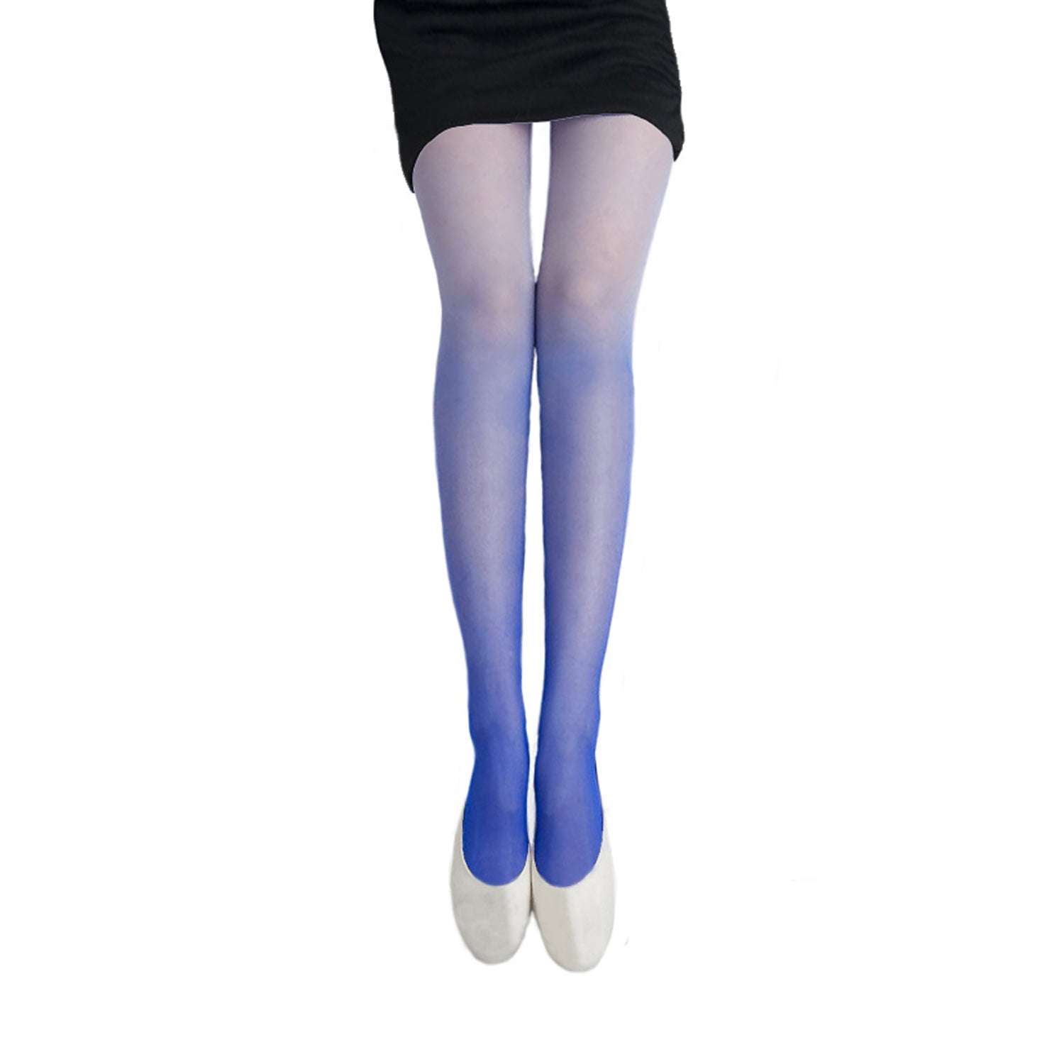 Simply Joshimo Bold Colourful Sheer Denier Gradient Tights - Blue