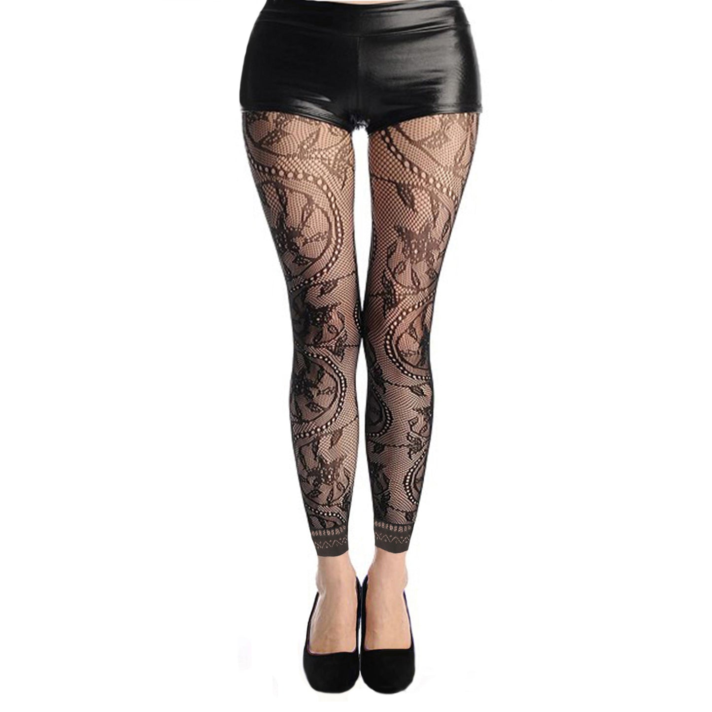 Blossom Swirl Fashionable Footless Tights- Simply Joshimo