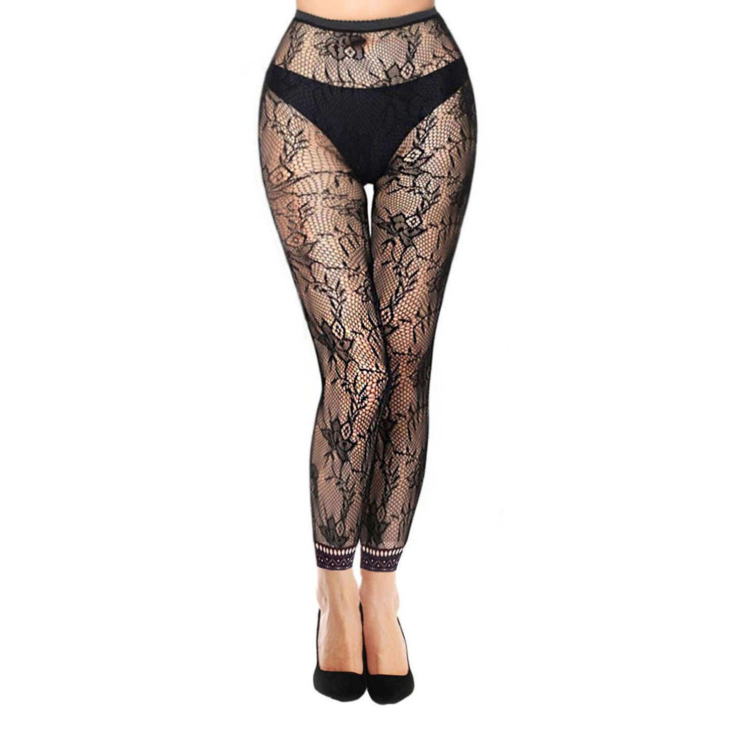 Orchid Flower Lace Footless Tights- Simply Joshimo