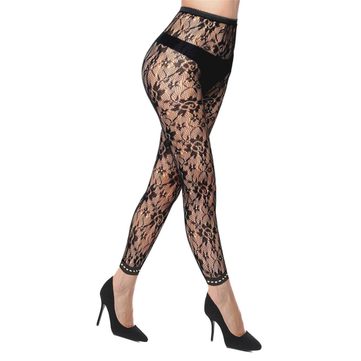 Bold Blooms Patterned Footless Tights- Simply Joshimo
