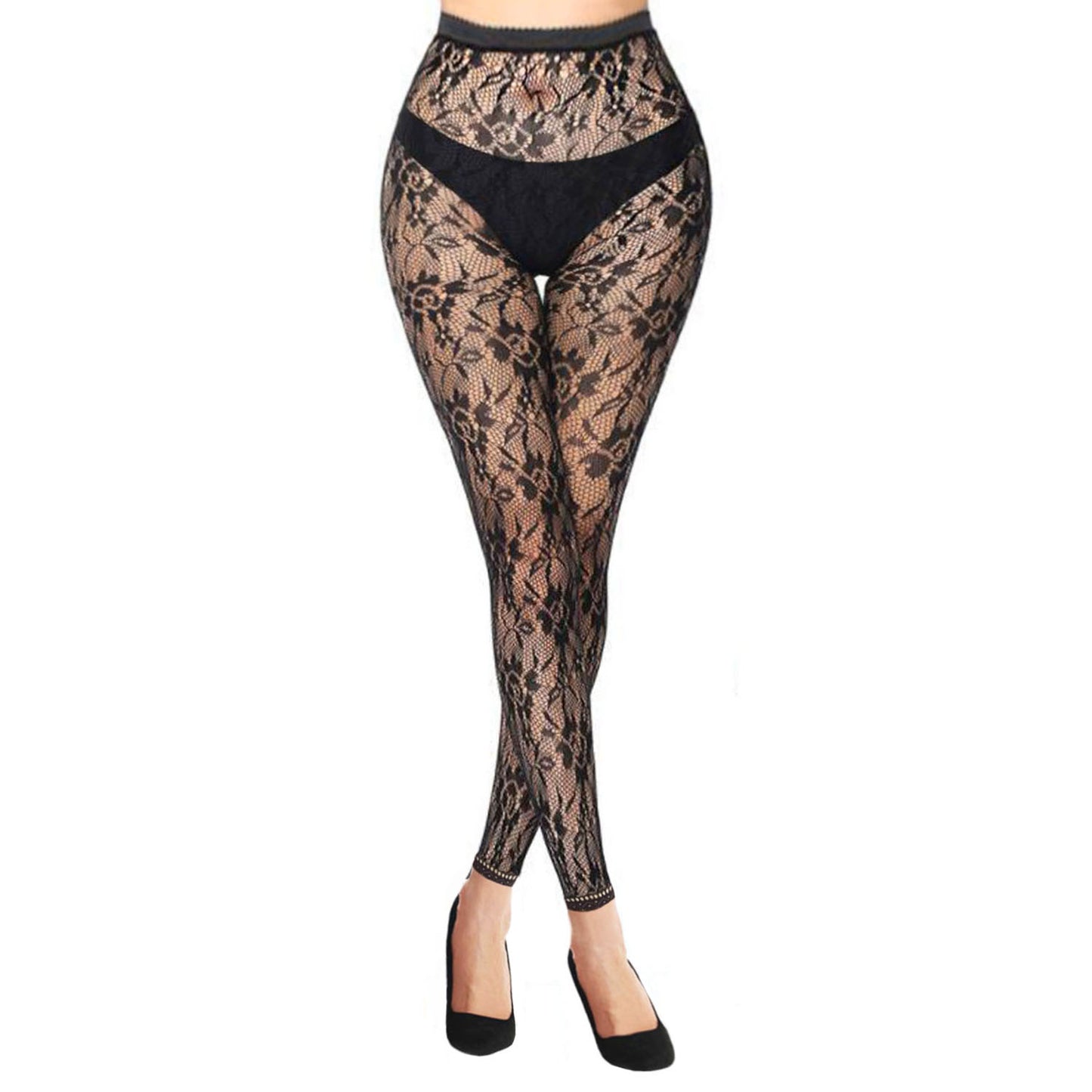 Bold Blooms Patterned Footless Tights- Simply Joshimo