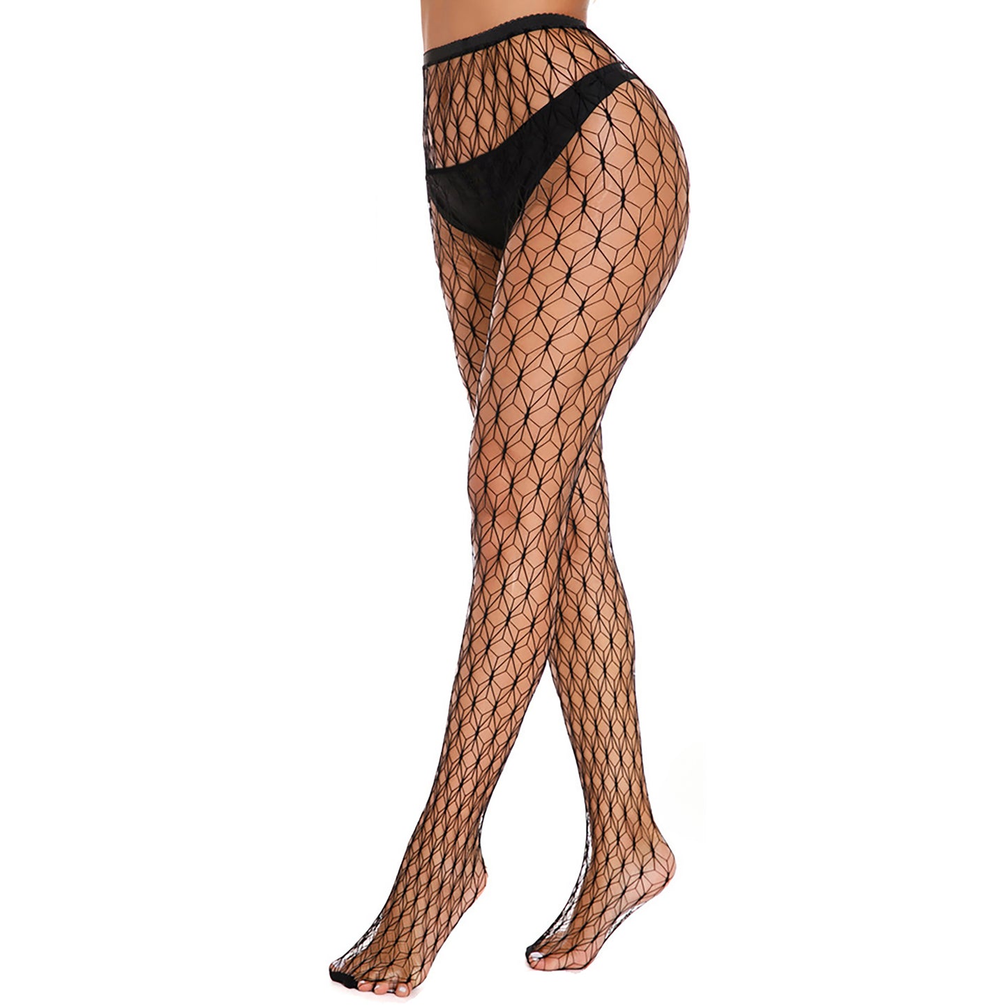 Simply Joshimo Black Geometric Web tights