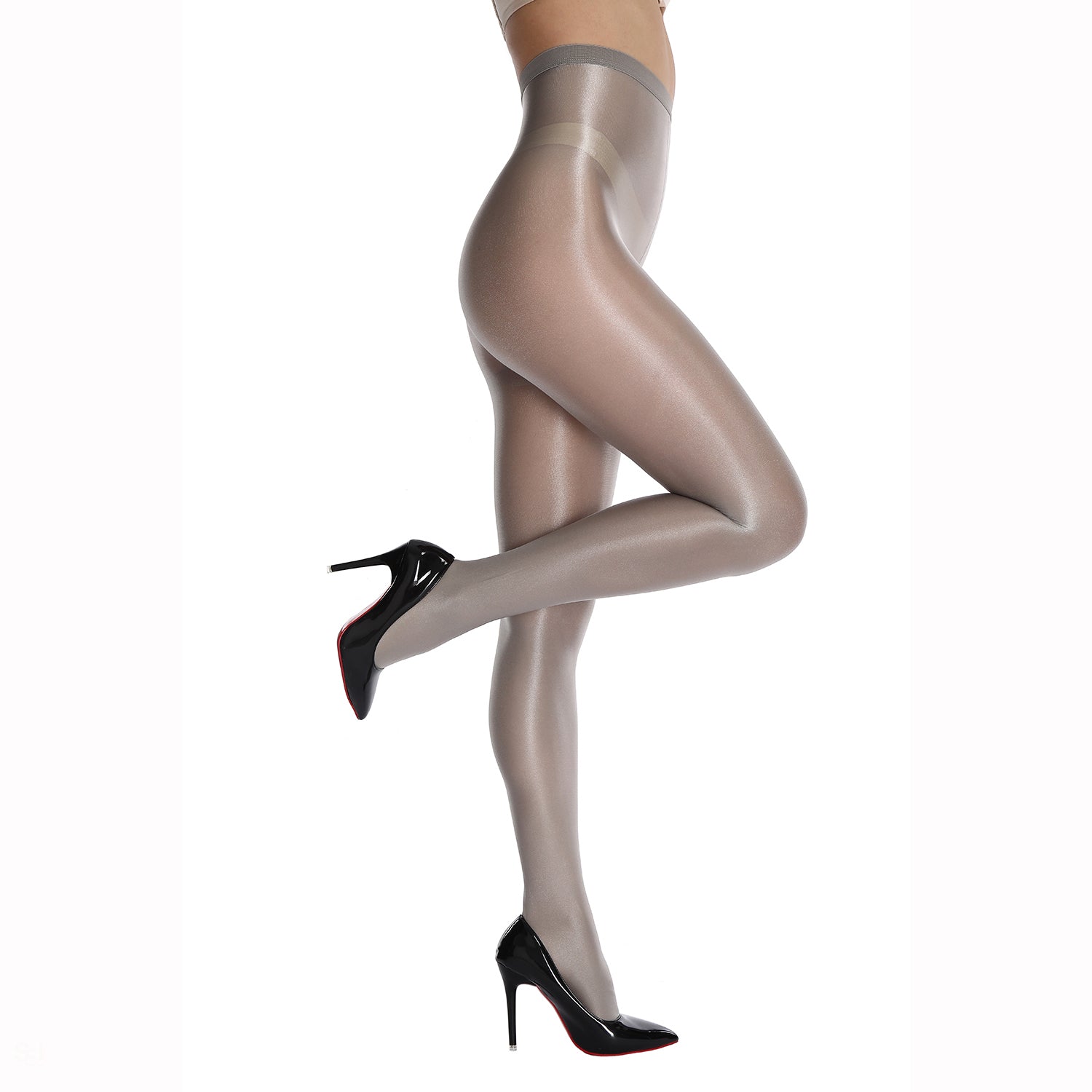 Lovely thick 70 denier tights in a shimmery grey - Simply Joshimo