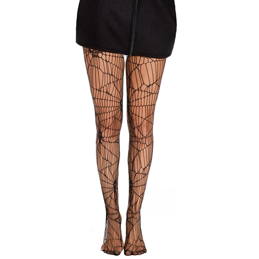Halloween Hollow Out Fishnet Tights With Skulls - Simply Joshimo