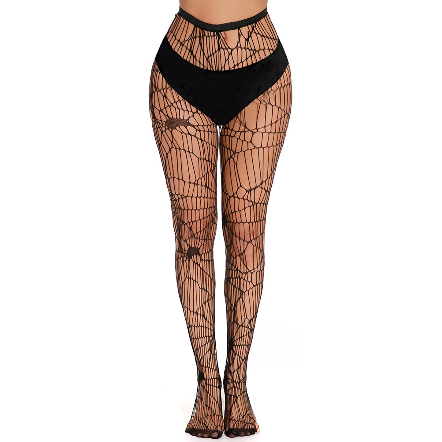 Halloween spider web tights with reinforced toes - Simply Joshimo