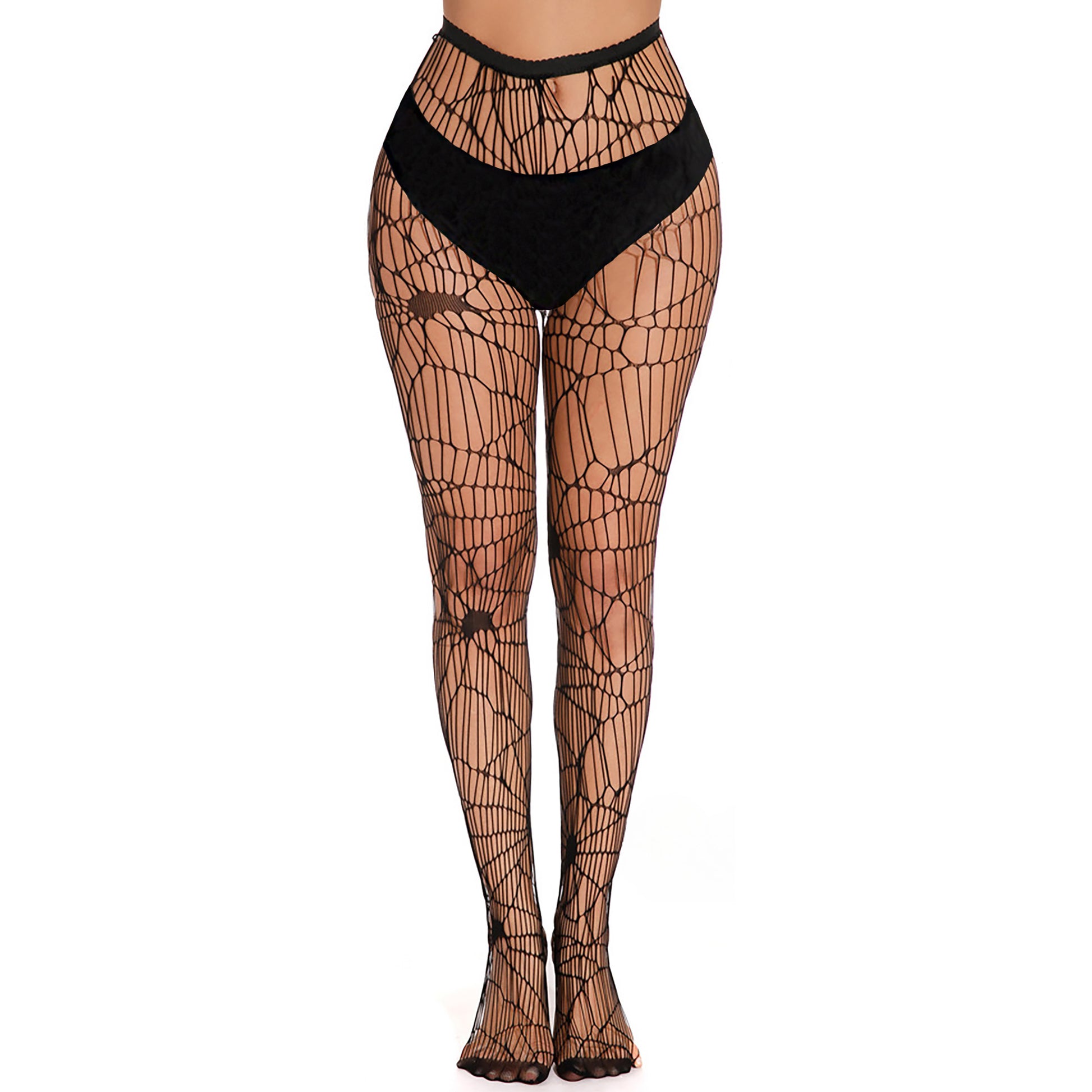 Halloween spider web tights with reinforced toes - Simply Joshimo