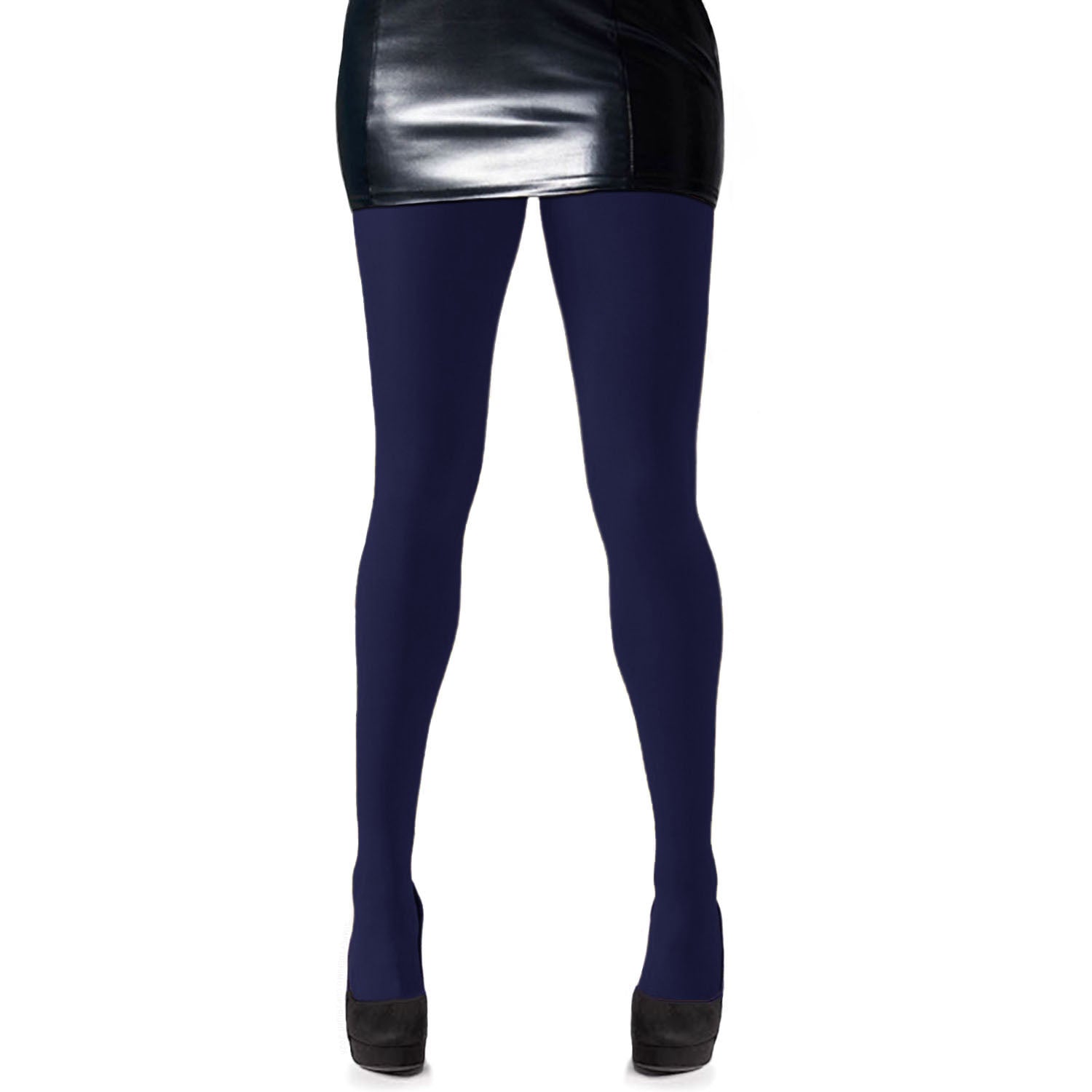 Womens Navy Blue 70 Denier Opaque Tights - Simply Joshimo