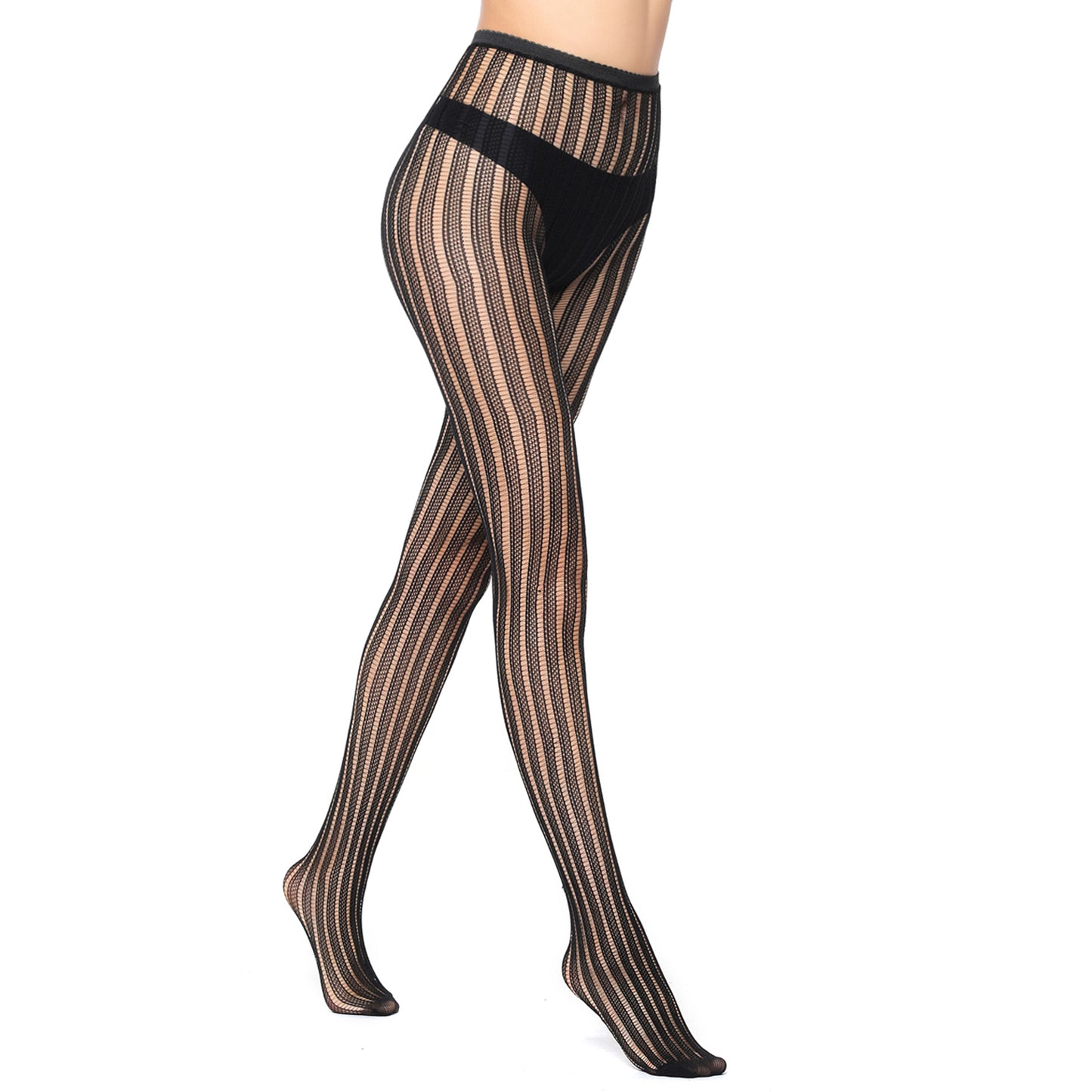 Patterned Fishnet Tights With Stripes Simply Joshimo