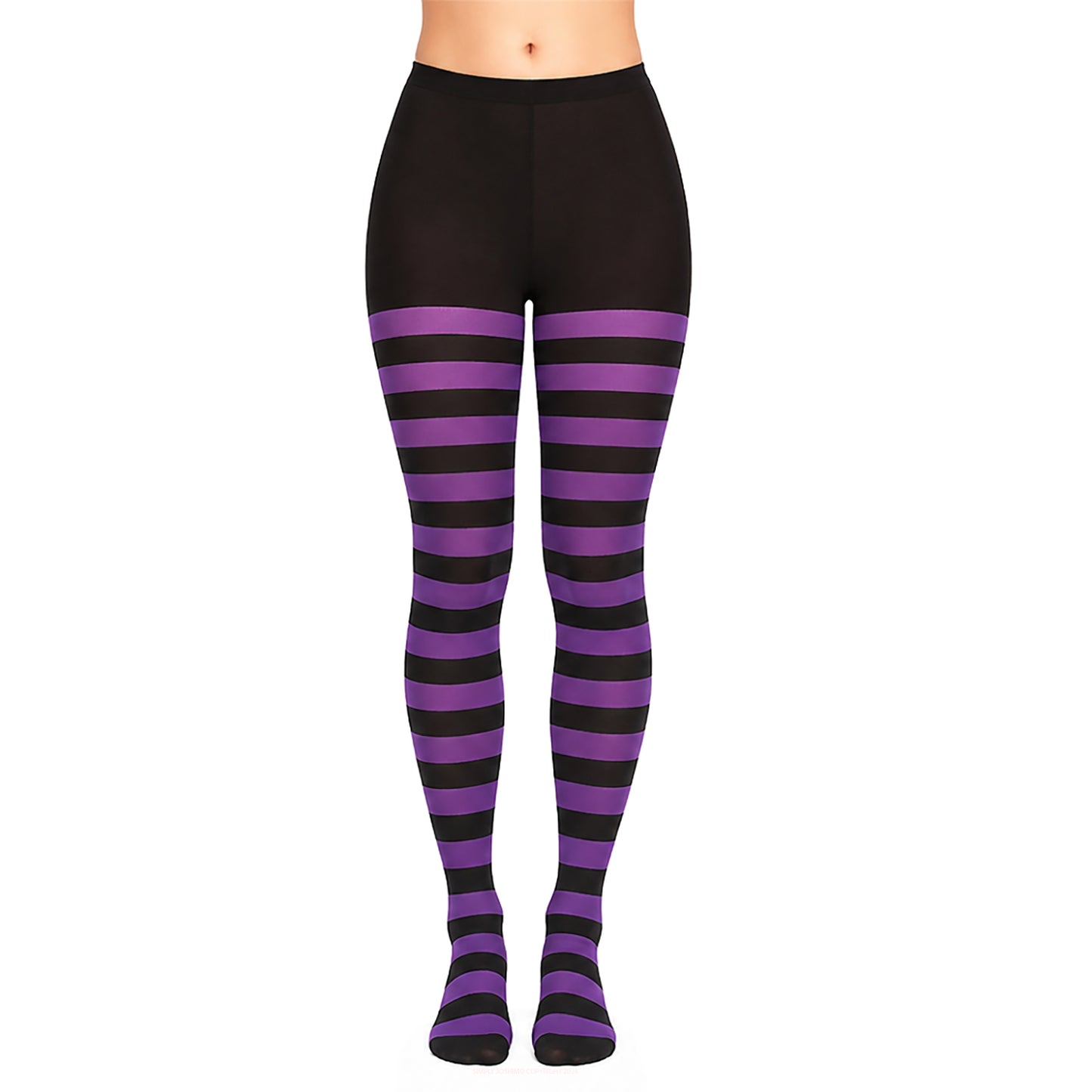 Purple and black striped tights - Simply Joshimo