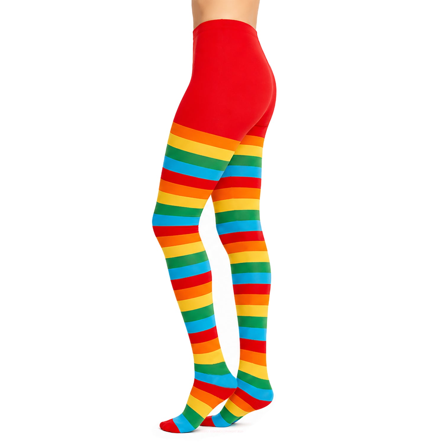 Women’s multicolour striped hosiery with sheer finish
