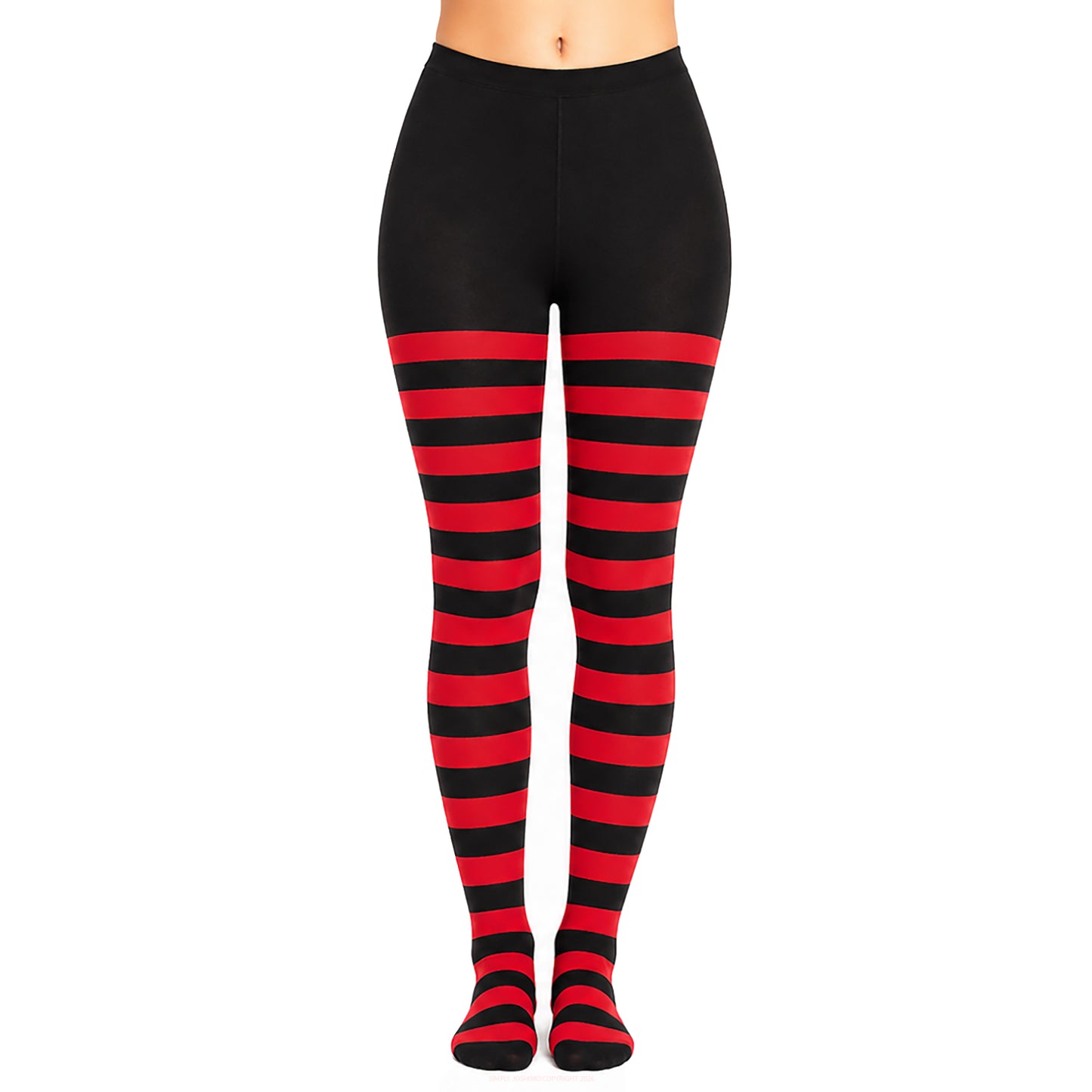 Red and Black striped tights - Simply Joshimo
