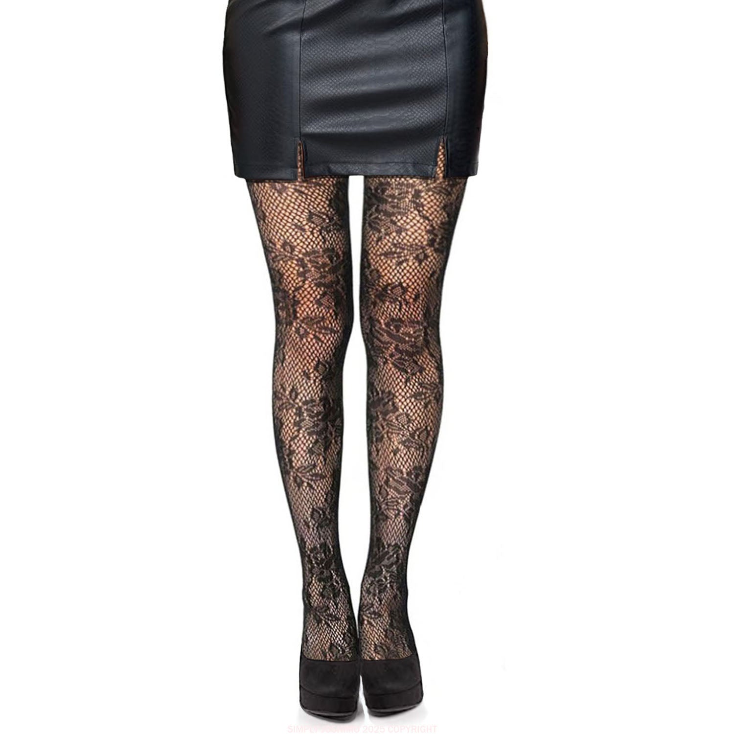 Rosebud Delight Lace Net Tights- Simply Joshimo
