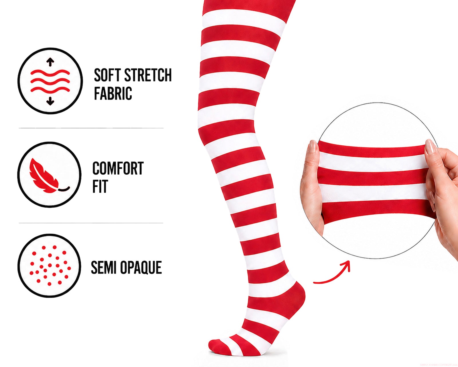 Christmas tights with added stretch