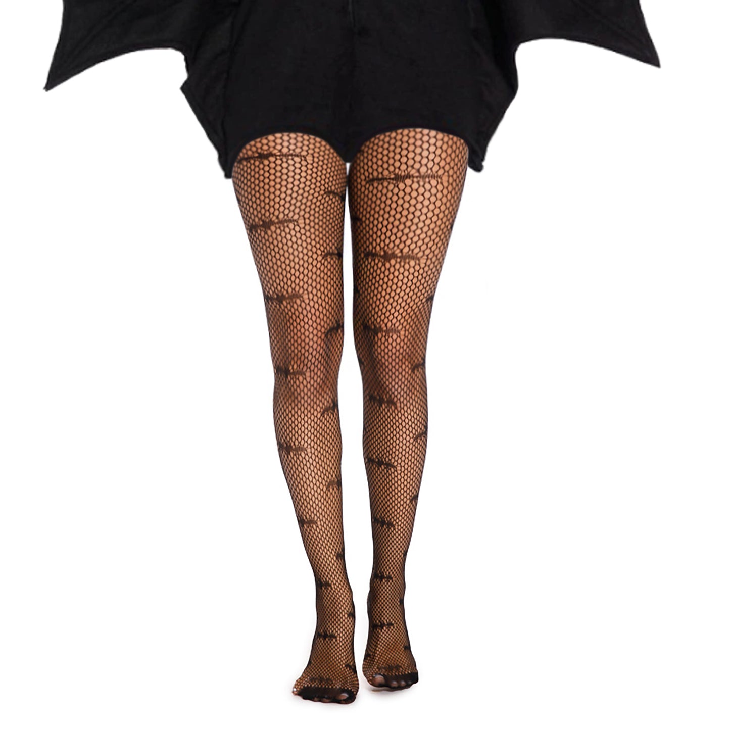 Bat Patterned Fishnet Fashion Tights - Simply Joshimo