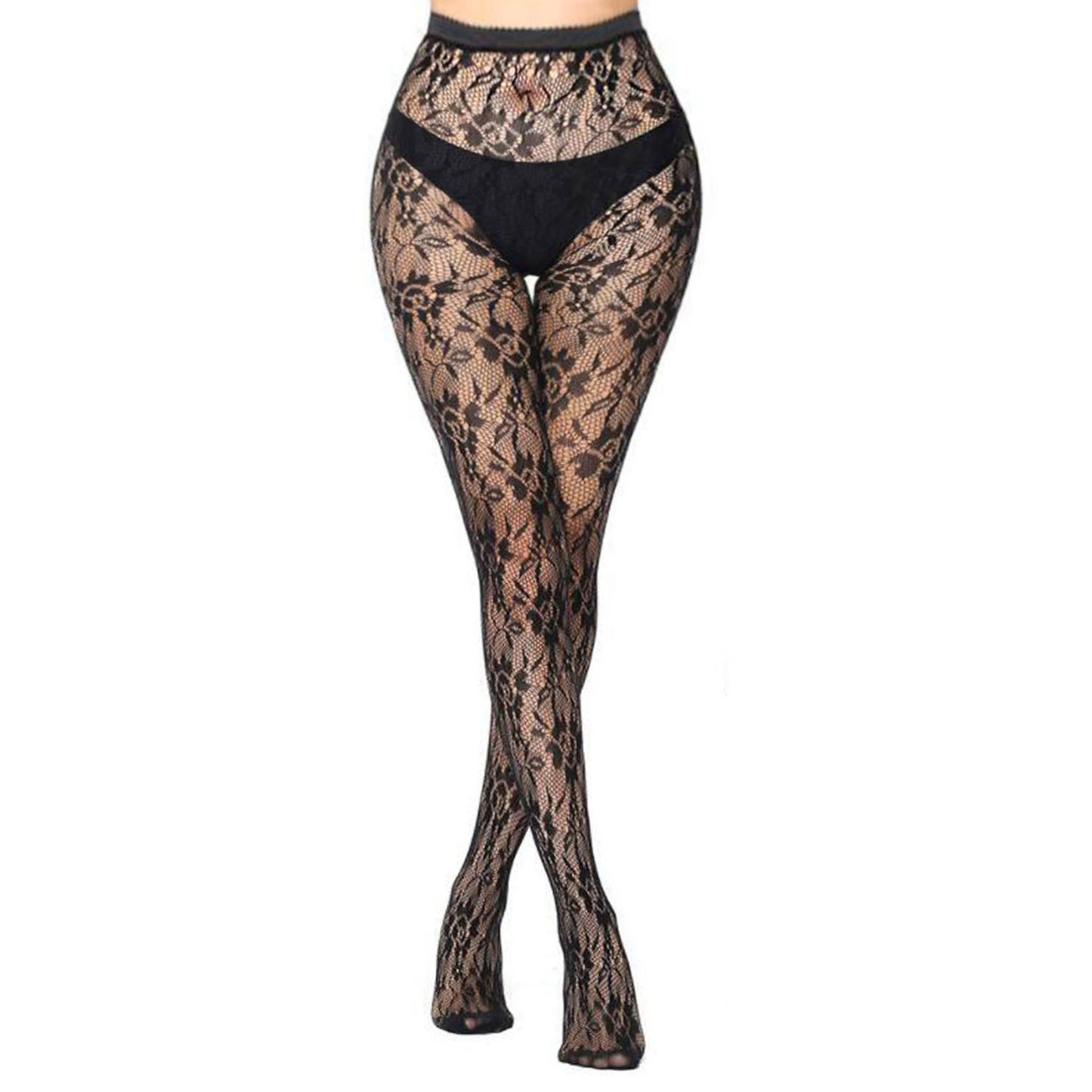 SImply Joshimo Floral Pattern Fishnet Tights