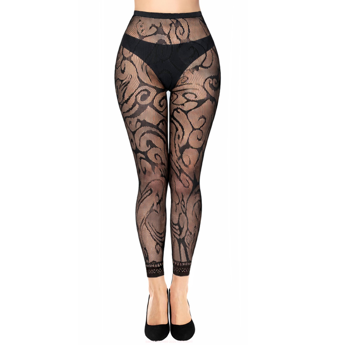 Close up zebra lace fishnet tights fine mesh stretch hosiery