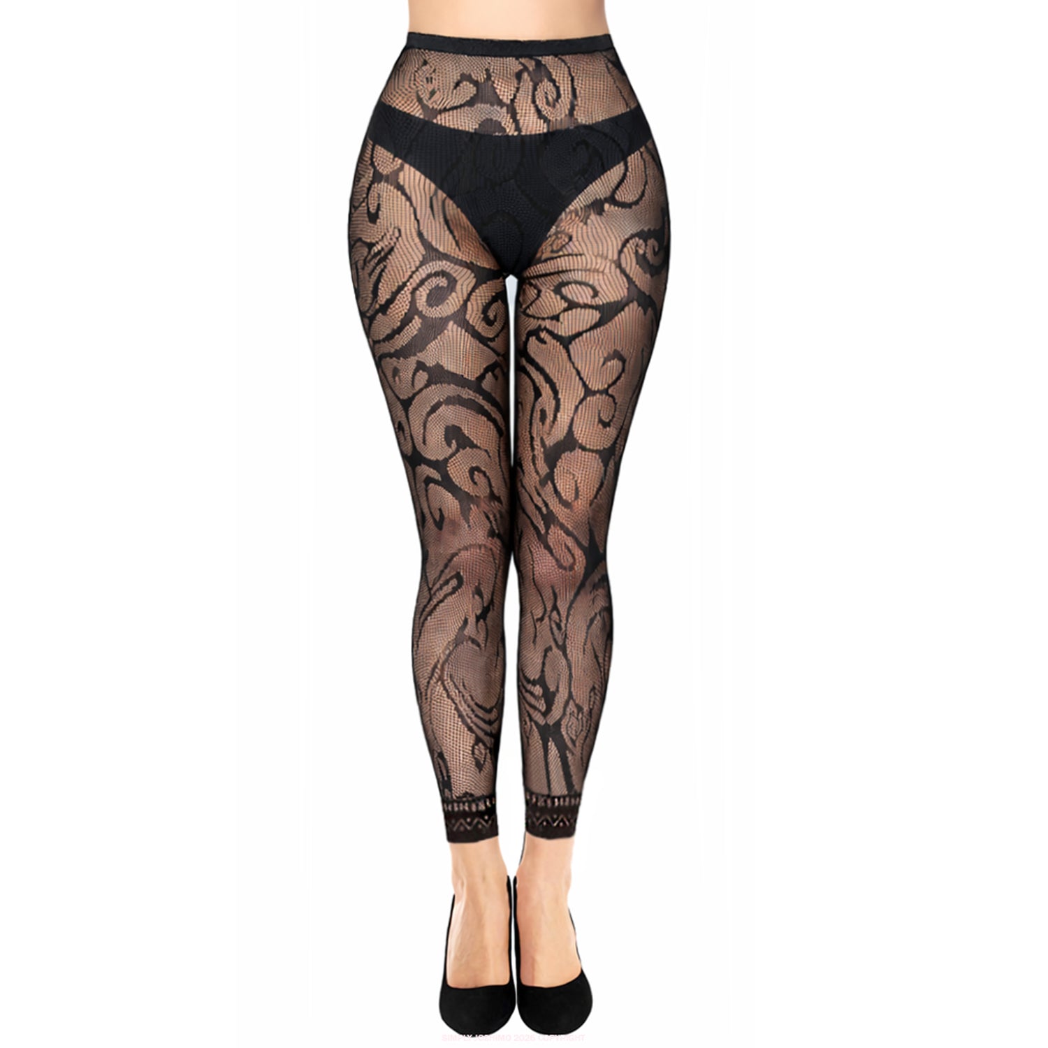 Close up zebra lace fishnet tights fine mesh stretch hosiery