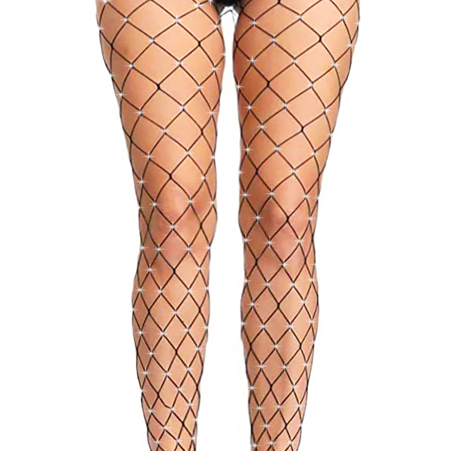 Black fishnets with rhinestones hotsell