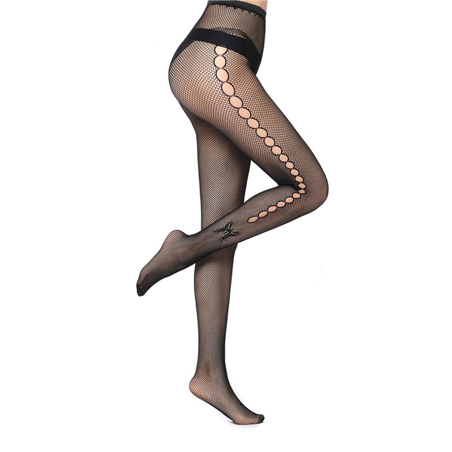 Butterfly Side Seamed Fishnet Hosiery- Simply Joshimo