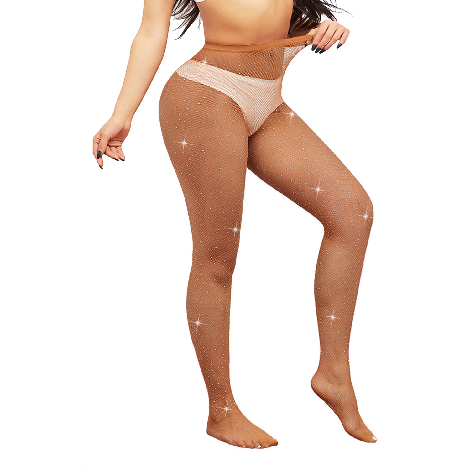 Caramel Funky Fishnet Festival Tights- Simply Joshimo