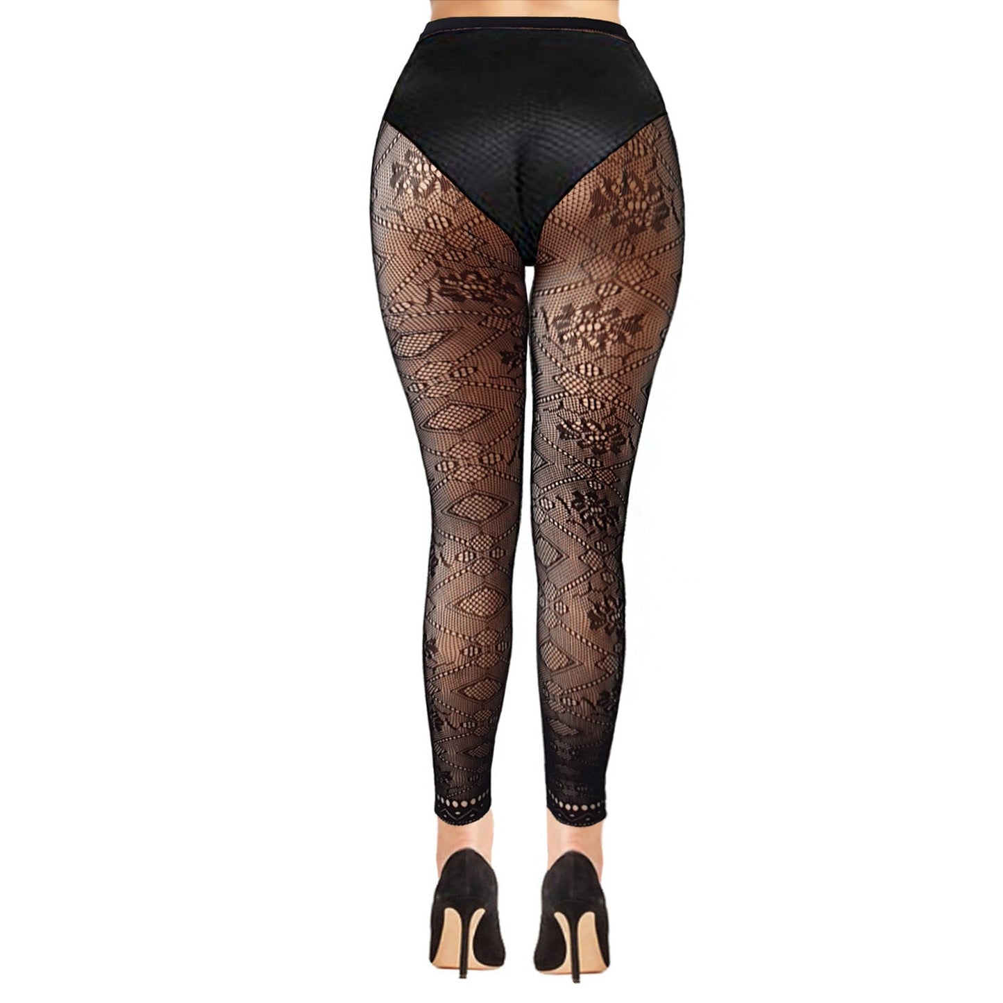 Geometric diamond tights without feet