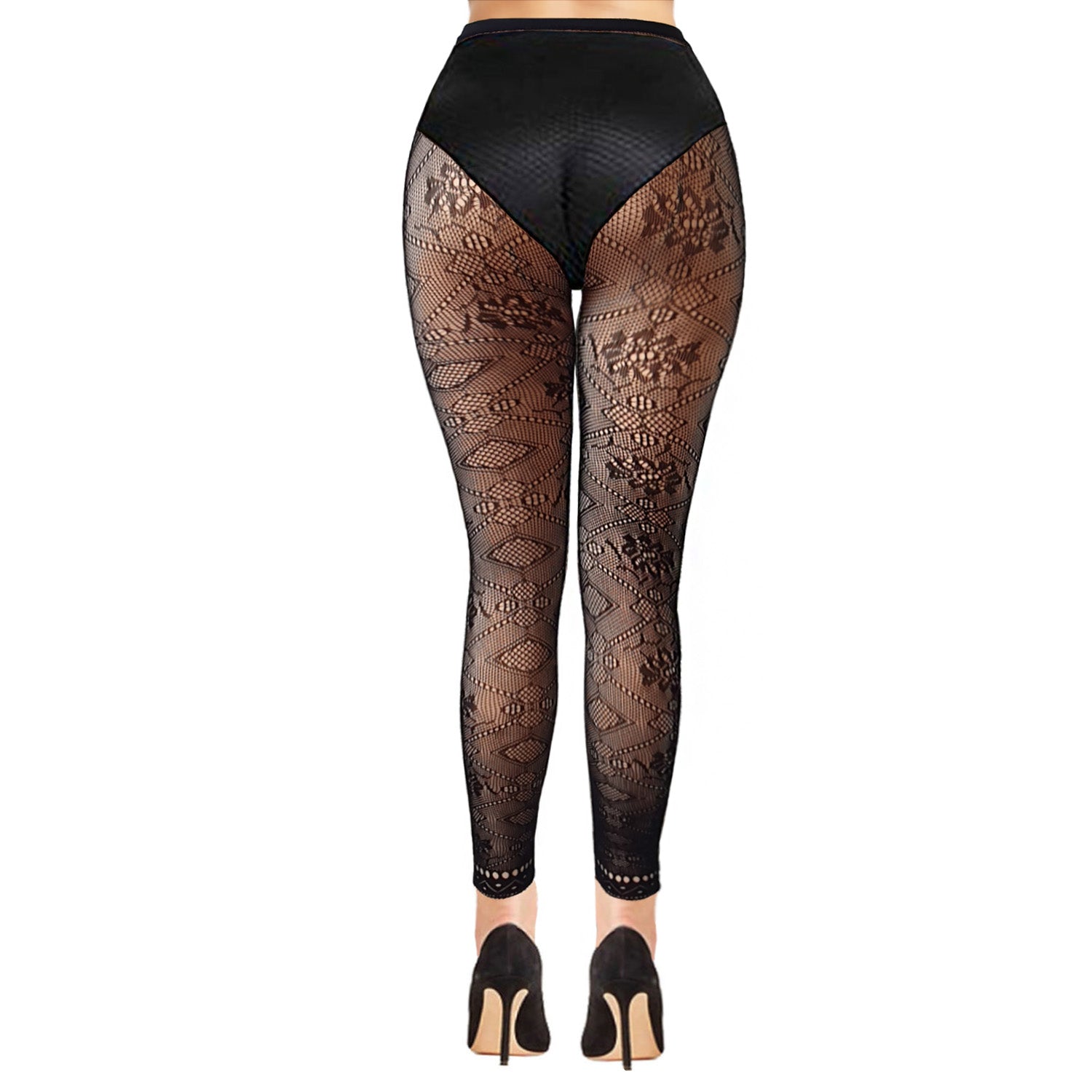 Geometric diamond tights without feet
